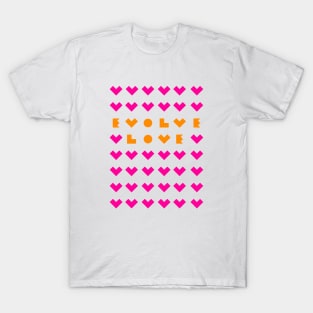 Evolve Love Pink Hearts T-Shirt